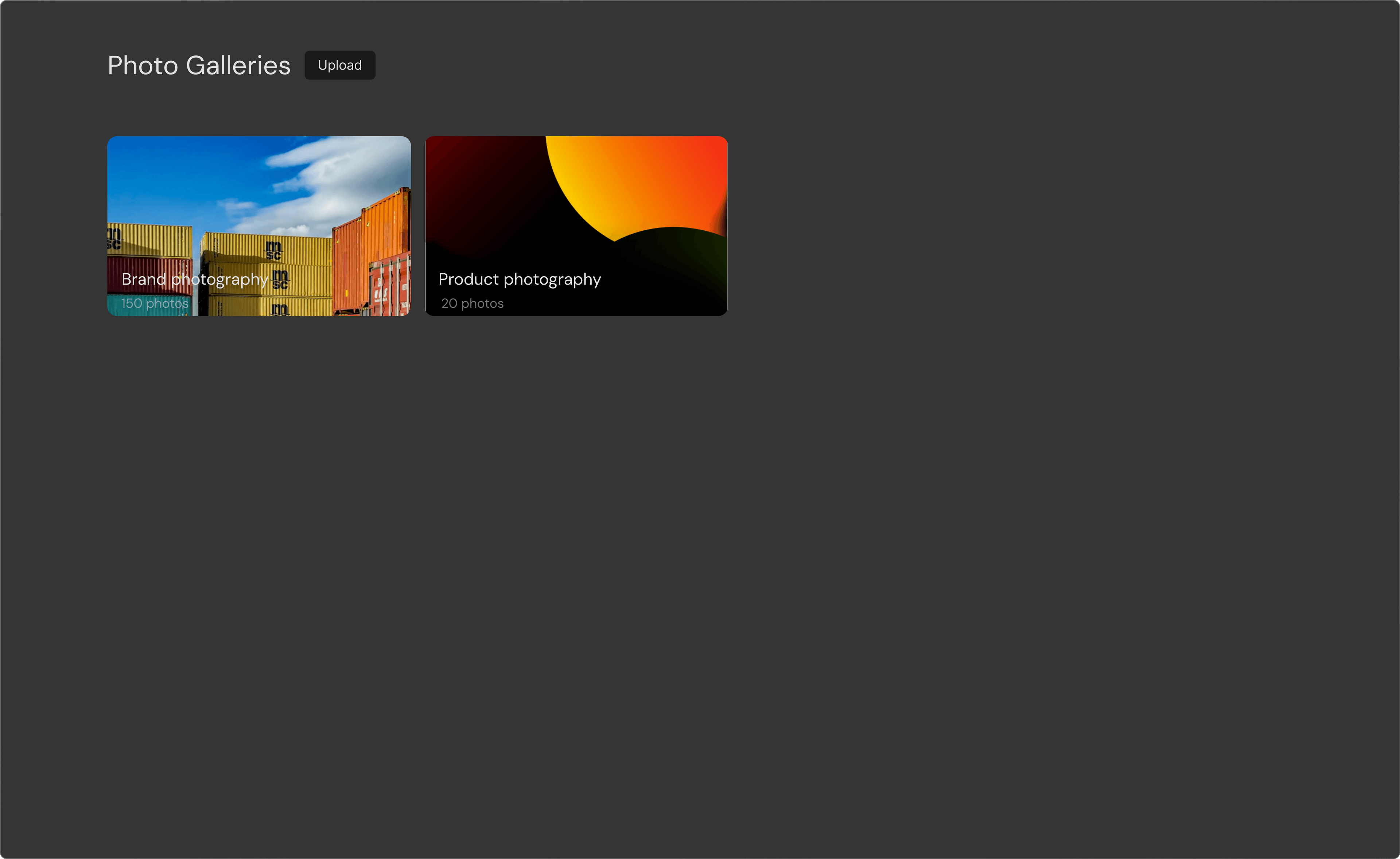 Photo galleries overview