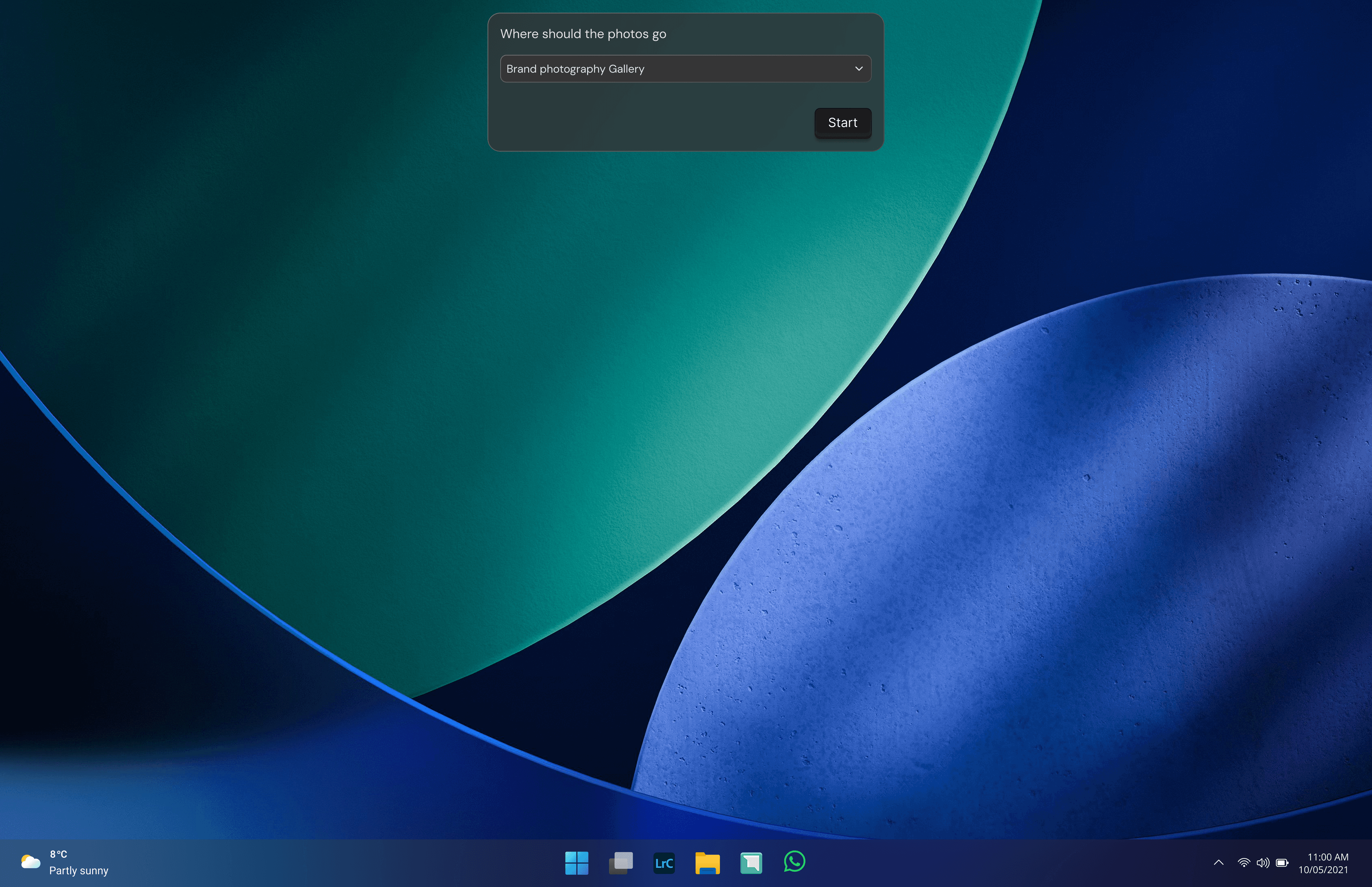 Choosing upload destination
